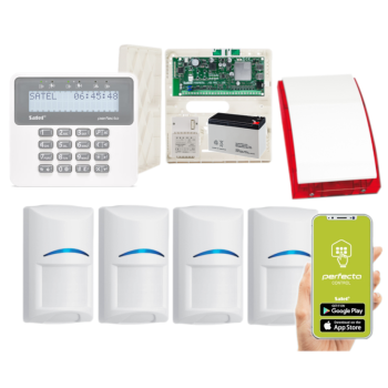 ZESTAW ALARMOWY SATEL PERFECTA 32 LTE SET-A 4 CZUJKI BOSCH PRF-LCD SYRENA SP-4001R